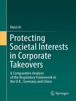 cover image of Protecting Societal Interests in Corporate Takeovers